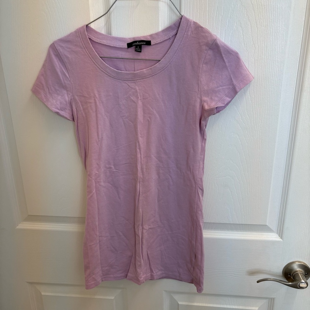 Ambiance Light Purple Short Sleeve Tee size small